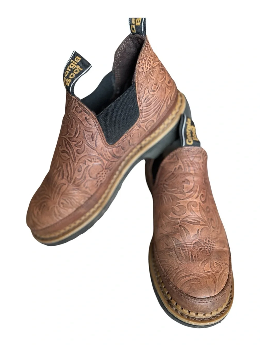 Georgia Boot embossed brown
